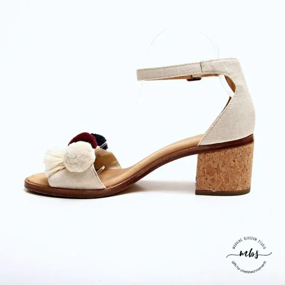 Soludos Capri Pom Pom Heel Sandals - Picture 8 of 14
